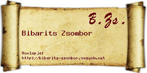 Bibarits Zsombor névjegykártya
